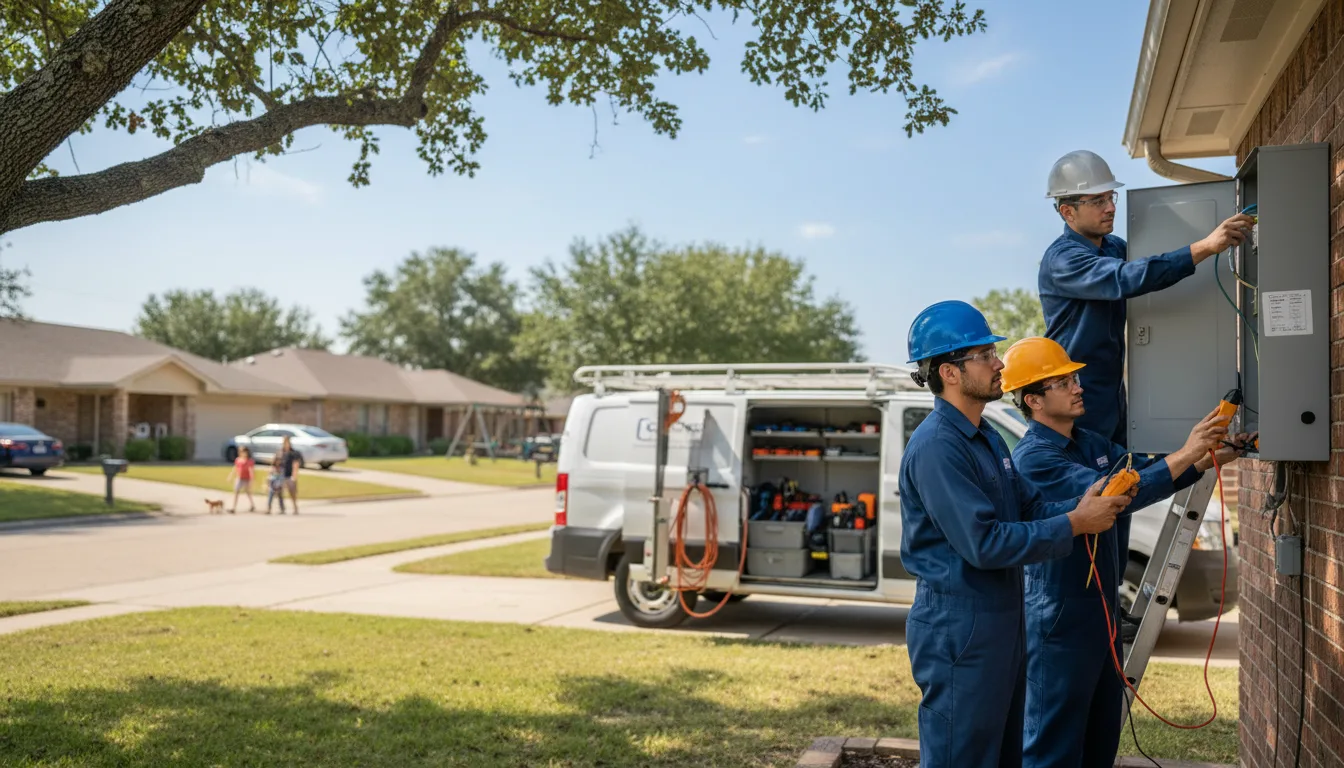 Certified electrician providing emergency electrical services in Mannsville, OK